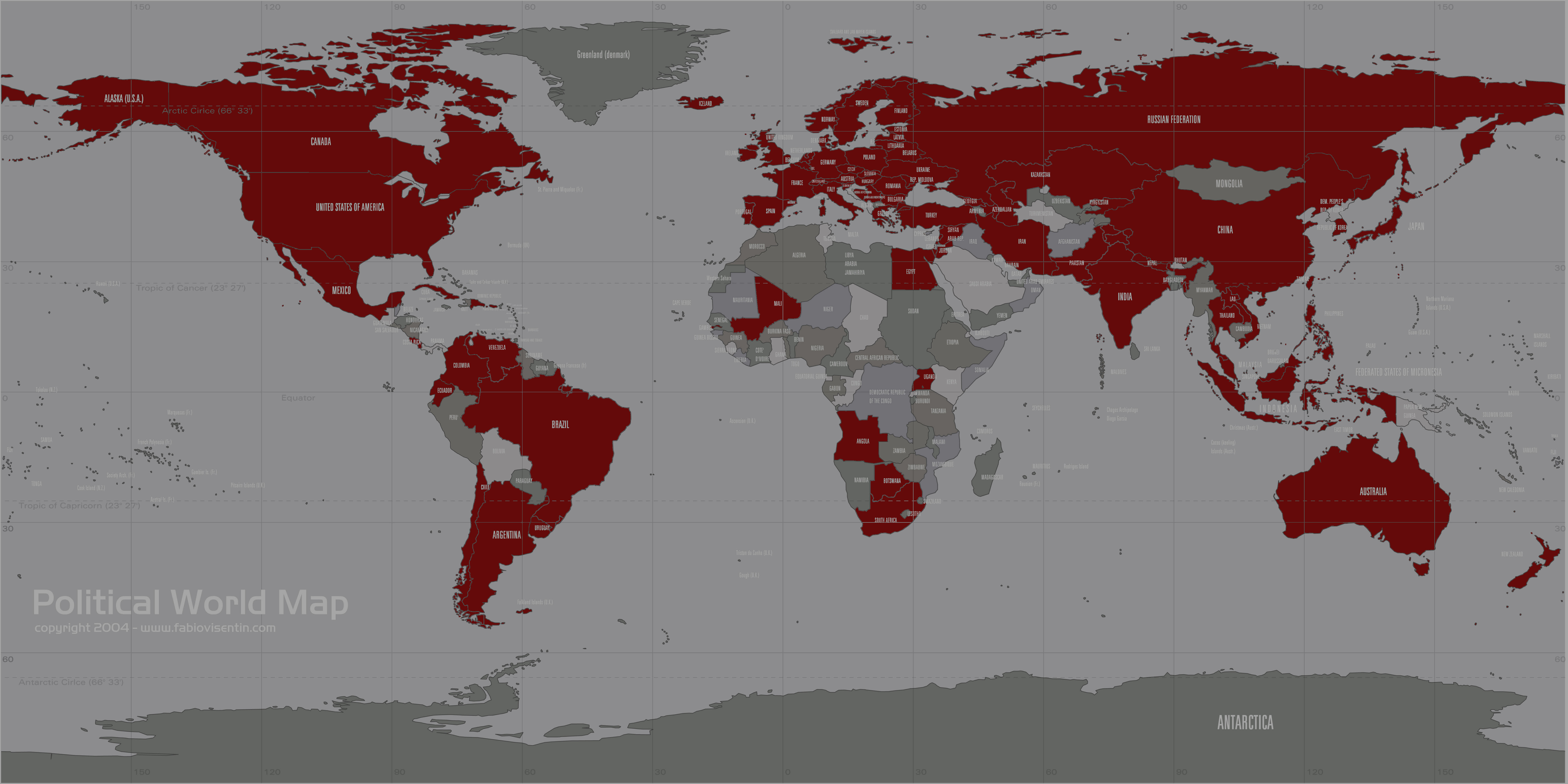 World Map Laos